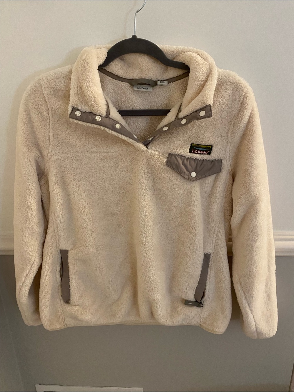 L.L.Bean Cream Sherpa Fleece